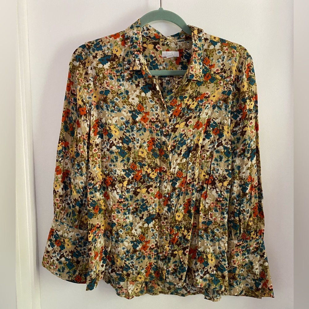 J Jill Floral blouse size medium